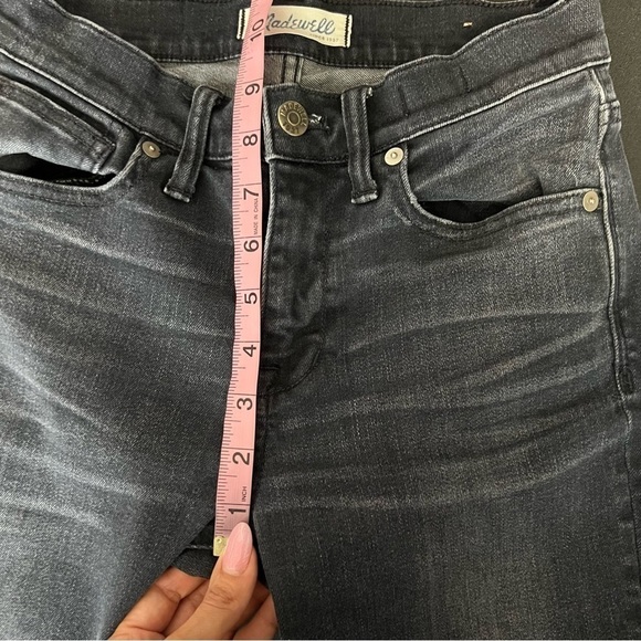 Madewell Jeans Womens Size 25 High Riser Skinny Distressed Washed Black 27”  A - Picture 8 of 11